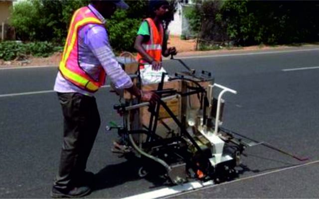 Best Road Marking Machine By Accel Infratech India